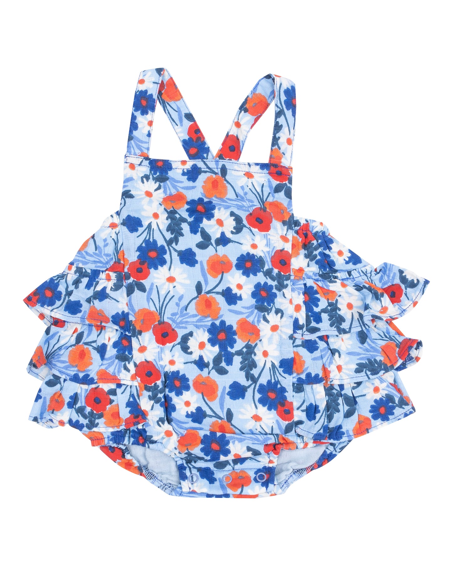 Poppy Days Ruffle Sunsuit by Angel Dear