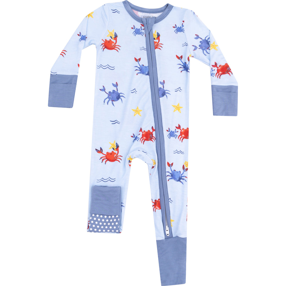 Crayon Crabs 2 Way Zipper Romper by Angel Dear