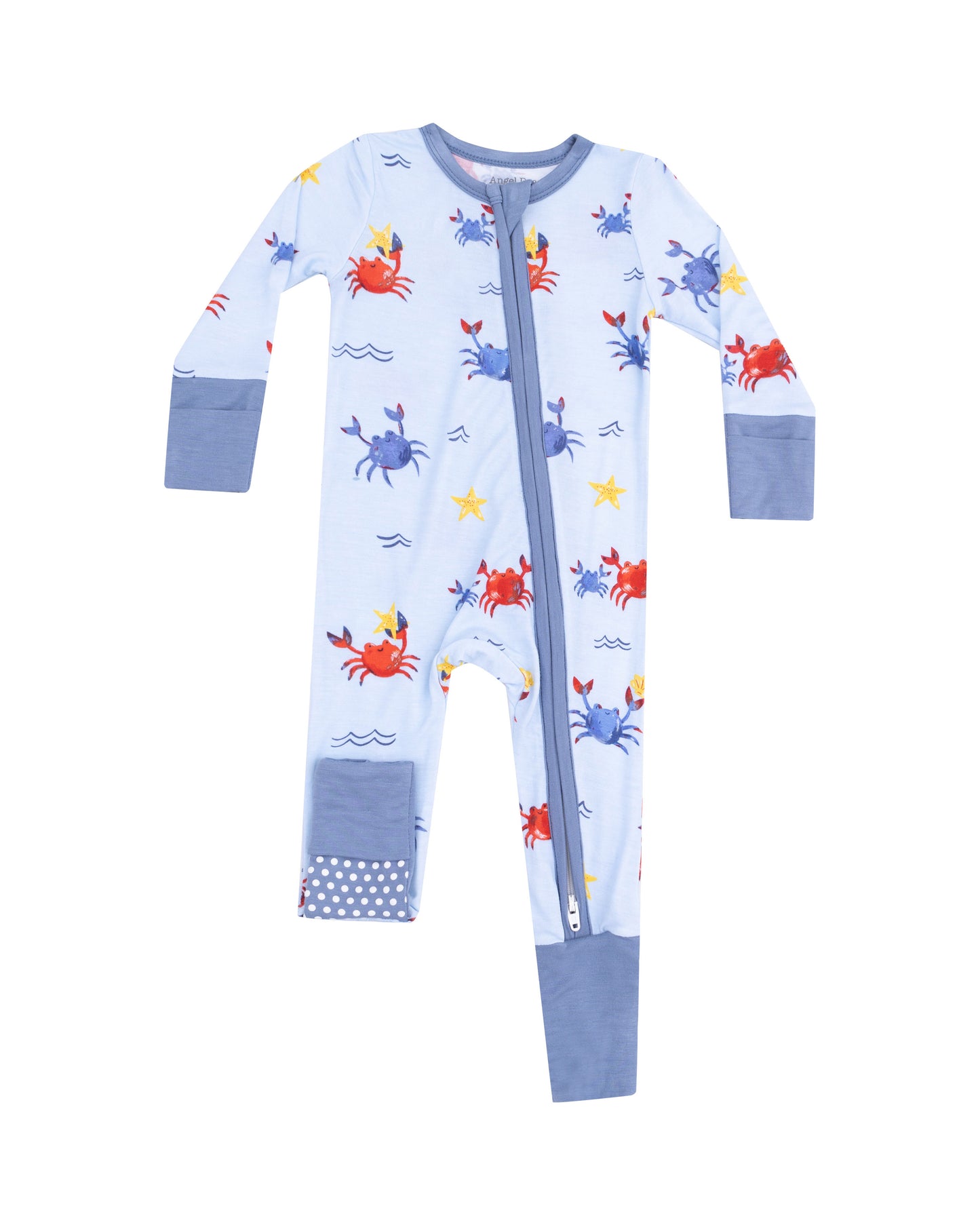 Crayon Crabs 2 Way Zipper Romper by Angel Dear