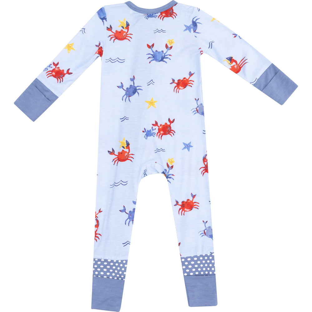 Crayon Crabs 2 Way Zipper Romper by Angel Dear