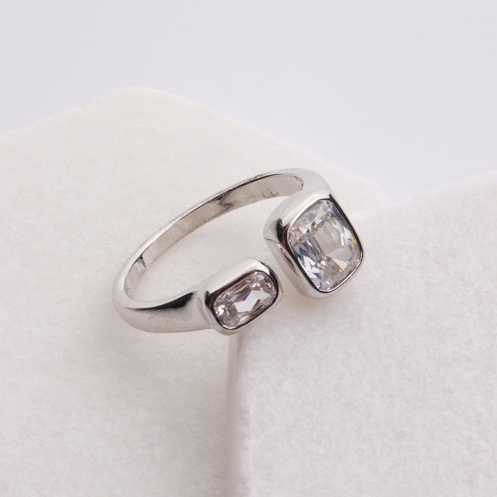 
                  
                    Double Radiant CZ Open Ring
                  
                
