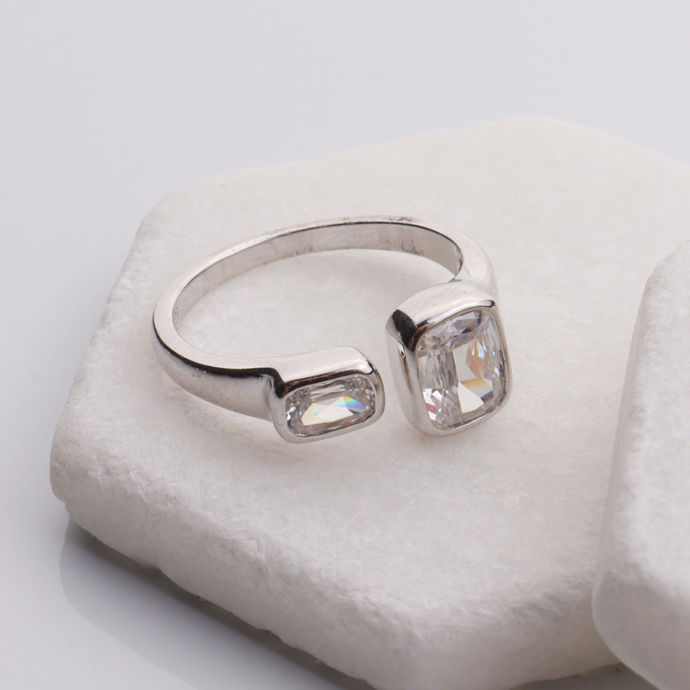 
                  
                    Double Radiant CZ Open Ring
                  
                