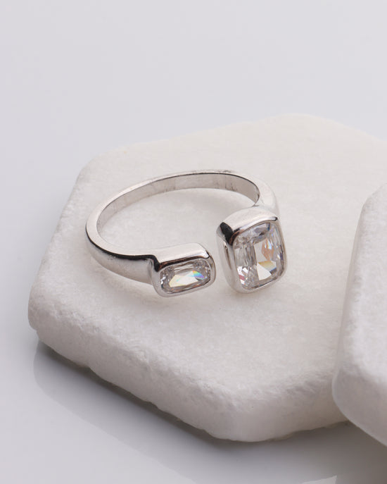 Double Radiant CZ Open Ring