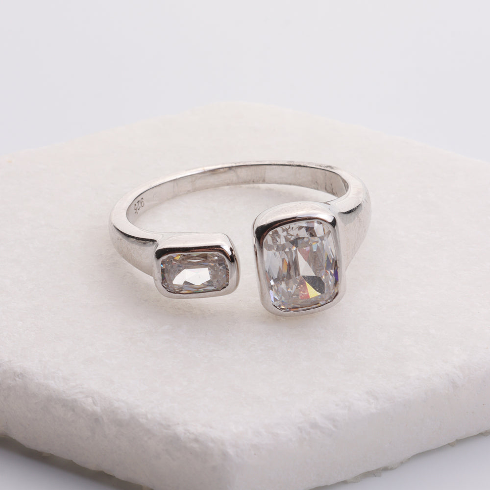 
                  
                    Double Radiant CZ Open Ring
                  
                