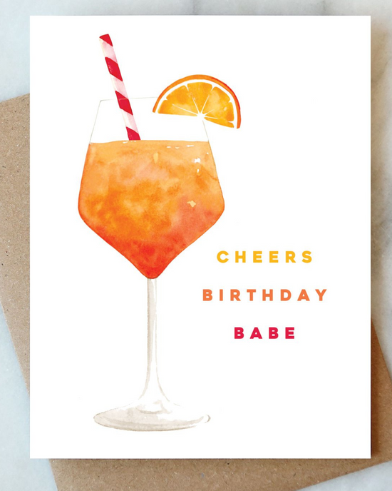 Aperol Spritz Birthday Card by Abigail Jayne Design