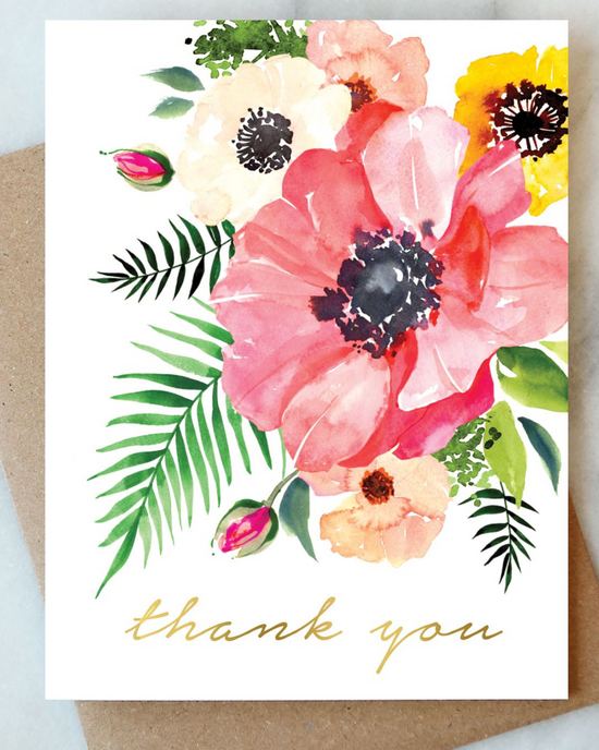 Bouquet Thank You Cards - Set of 6 by Abigail Jayne Design