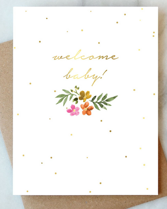 Welcome Baby Card by Abigail Jayne Design